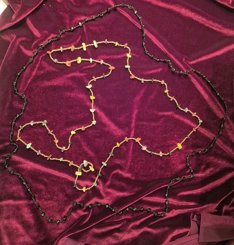 Necklace with semiprecious - with,