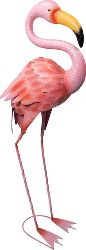 Garden metal flamingo ornament - flamingo,