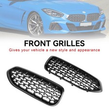Diamond Style Gloss Black Front Kidney Grill Grille Per BMW G29 Z4 2019-2024 L3