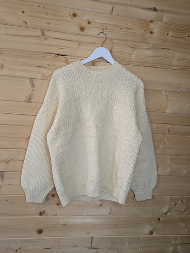 Cosy cream handknit aran - cosy,