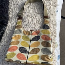 Orla Kiely Etc MIDI Crossbody Shoulder Bag Oilcloth Stem Print