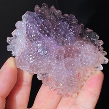 207g Natural colorful fluorite Hand Carved Starfish Crystal Reiki Healing 1pc