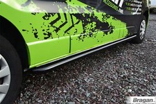 Black Stainless Side Bars CURVED To Fit Volkswagen Transporter T6 LWB 2015-2019