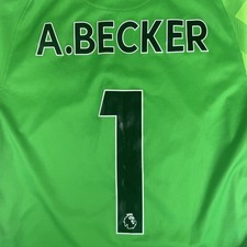 Rare Original A.BECKER 1 Liverpool 2021/2022 Goalkeeper Football Shirt Small
