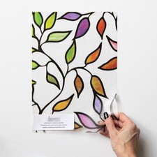 RoomMates Stained Glass Leaves