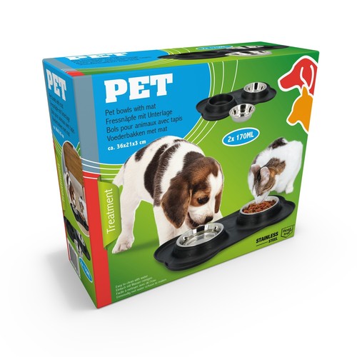 Small dog bowls - dog, with