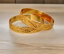 22K Gold Plated Indian Bridal Jewelry Ethnic Bollywood Bracelet Kada Bangles Set
