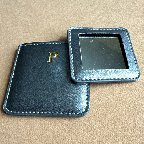 Silver compact mirror with - compact,