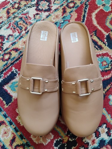Fitflop pilar beige leather - fitflop,