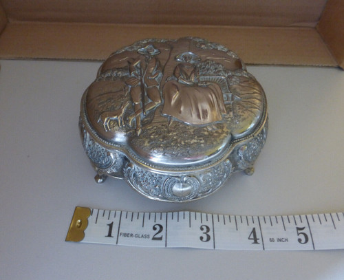 White metal jewellery trinket - white,