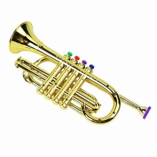 Gold Kid Trumpet Toy With 4