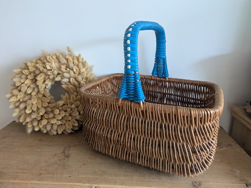 Vintage 1950s wicker shopping - vintage,