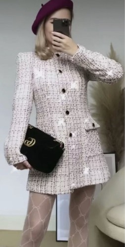 New structured zara tweed coat - structured,