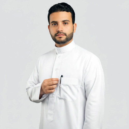 Nusuki comfort thobe white - ,