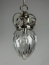 Chrome Pendant Cut Glass