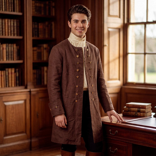 Colonial men brown linen - men’s,
