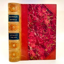 The Antiquary & Rob Roy by Walter Scott c1880s Leather Illustrated