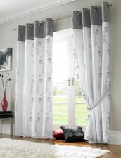 Pair of Curtains Silver &