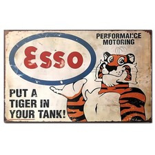 Esso Retro Garage / Man Cave Sign Printed on Sheet Metal Sign Waterproof