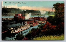 Postcard the Willamette Falls