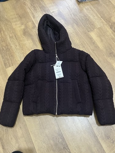 Zara burgundy quilted cable - zara,