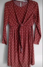 ASOS Rust Polka Dot Long