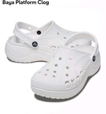 Crocs Baya Platform Clog White Uk Size 4
