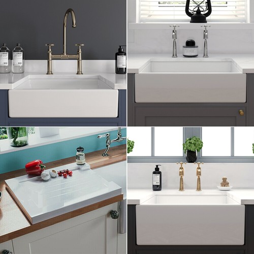 Gloss white ceramic farmhouse - ceramic,