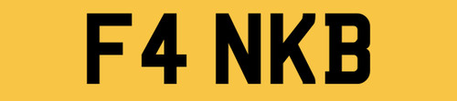 Frank number plate - frank,