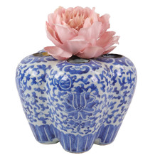 Antique Chinese Blue White Porcelain Tulip Vase h14cm Circa 1800s