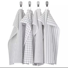 3 x Pack Of 4 IKEA Rinnig Kitchen Dish Hand Towels 18"x24" With Loops.