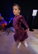 Girls Juvenile Latin Dance Dress Age 7-8