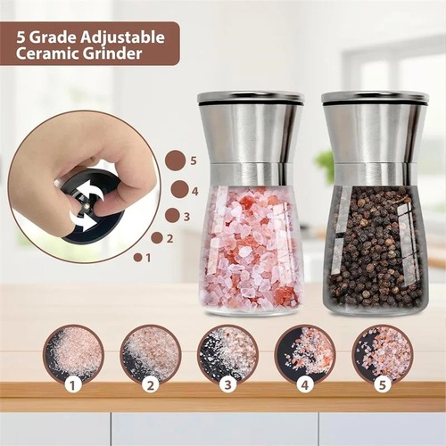 2pcs salt pepper grinder - pepper,