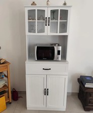 Kitchen Larder Unit Tall Storage Cupboard Modern White Pantry Cabinet Dresser