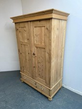 A Classic Antique / Old Pine Low Cottage 2 Door Knockdown Wardrobe to Wax/Paint