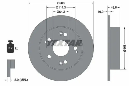 Brake disc solid - 2x, 92125103