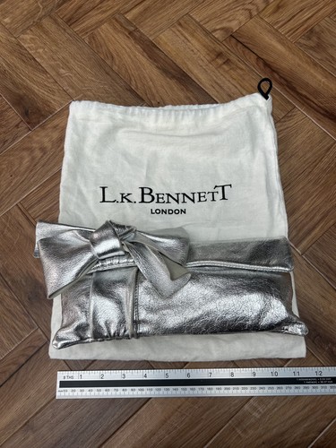 Silver bennett clutch - silver,