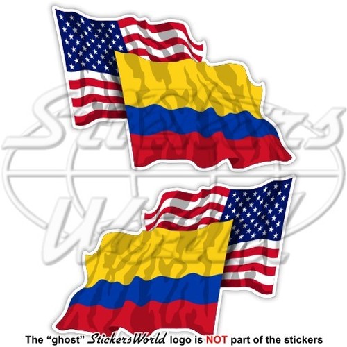 Colombia usa flying flag pair - colombia-usa,