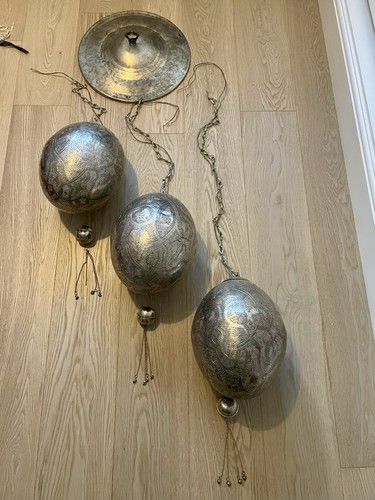 Vintage moroccan brass pendant - vintage,