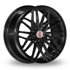 4x 8.0x19 5-112 et30 Millie Miglia 1015 Gloss Black Alloy Wheels