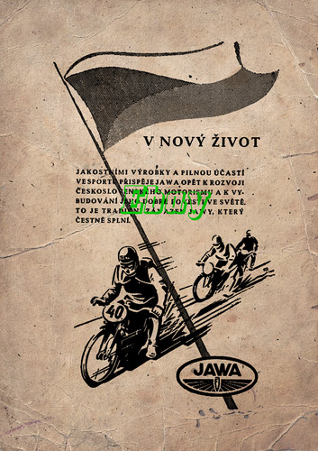 Speedway jawa retro aged - jawa, cz