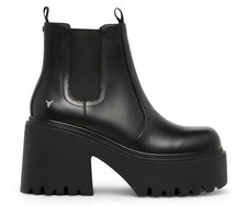 Windsor Smith Womens Black Chelsea Boots Leather Platform Ankle  - Tricky