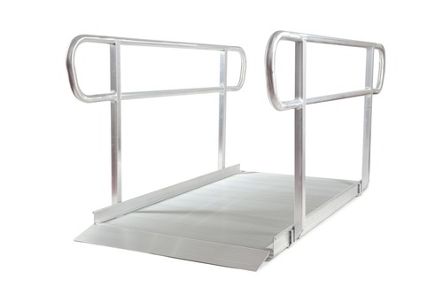 Wheelchair ramp with handrails - ramp,