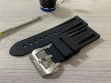 22mm 24mm Panerai Black Rubber
