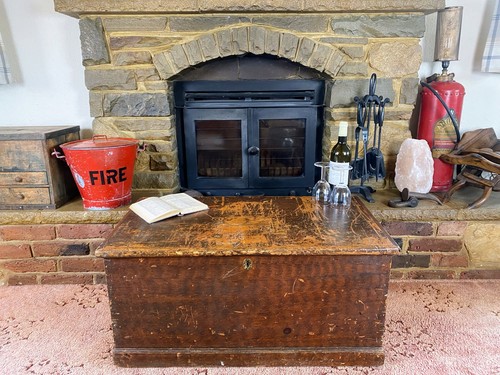 Old antique pine chest - old,