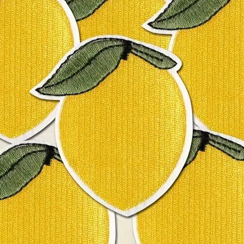 Lemon patch iron - lemon, on