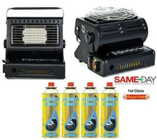 Portable Butane Gas Heater Element Safe Grill Carry Handle Outdoor Camping