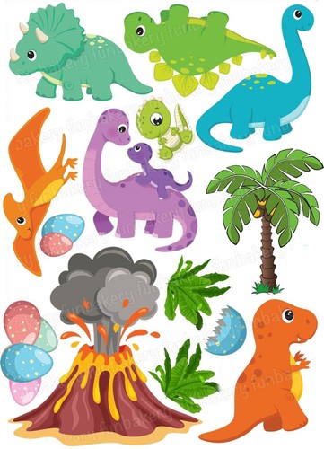 Dinosaur cake topper party - dinosaur,