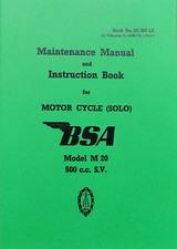 BSA M20  Maintenance Manual WD