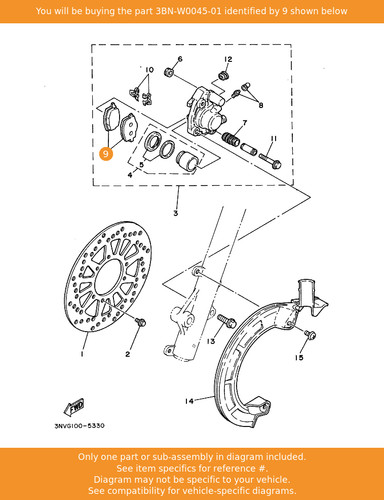 Yamaha brake pad kit - yamaha,